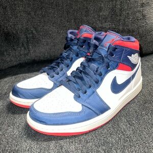 Jordan Men’s Mid-Top Sneakers in Navy/White/Red